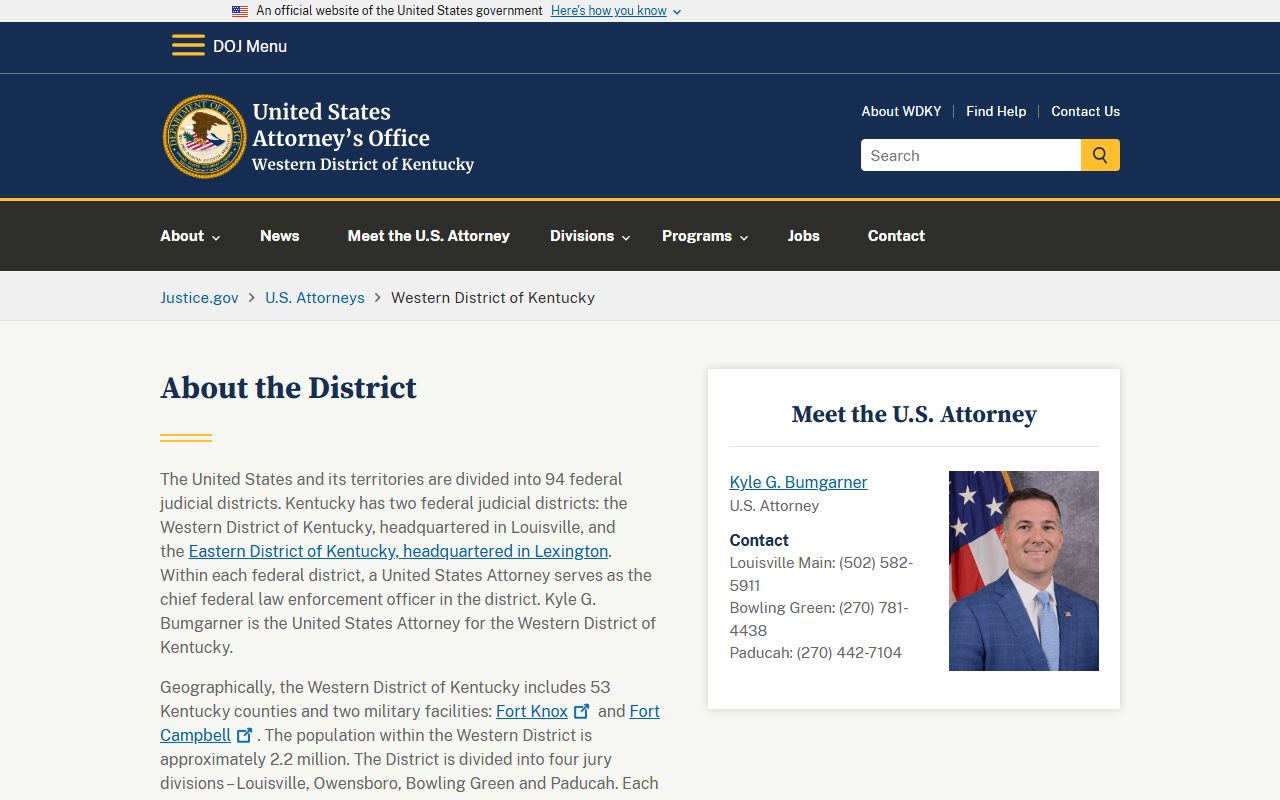 Warren County Circuit Court Clerk federal prosecutor records distinction