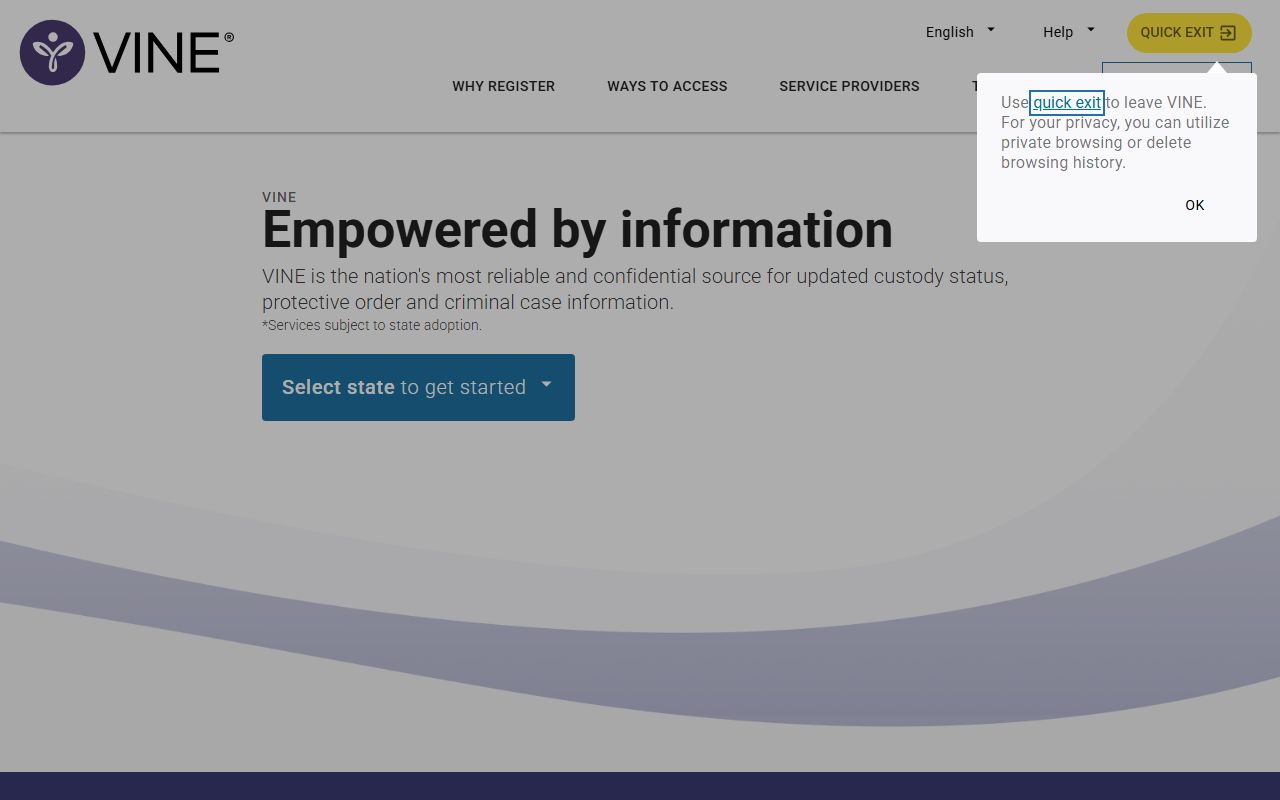 Warren County arrest records VINELink custody notification portal
